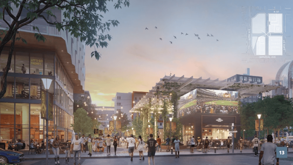 Rendering of East Village Quarter - Image Courtesy of the Padres Development Team