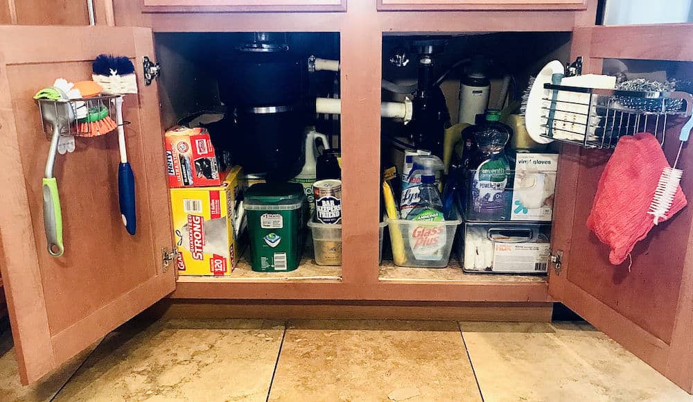 Easy organizing projects under the kitchen sink