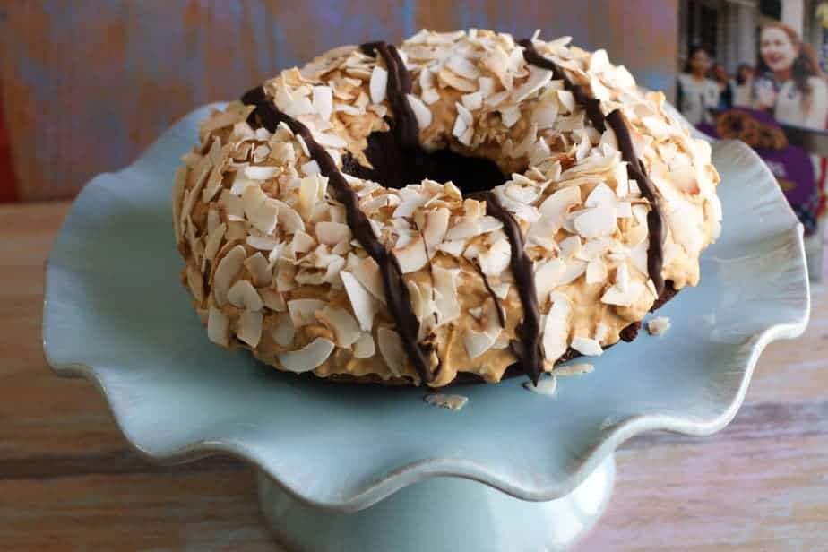 Coconut Caramel Samoas Bundt cake