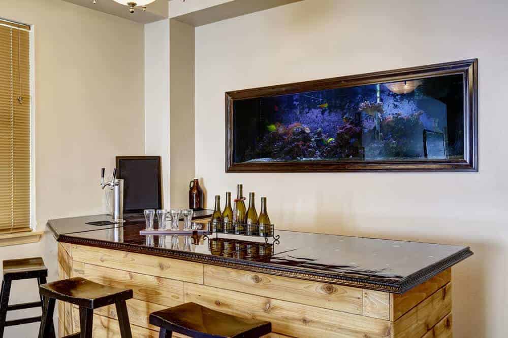home bar in man cave