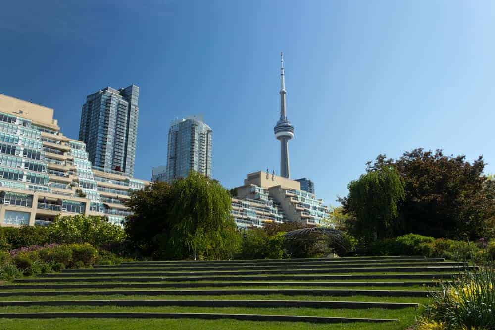 CN Tower as seen from the Music Garden