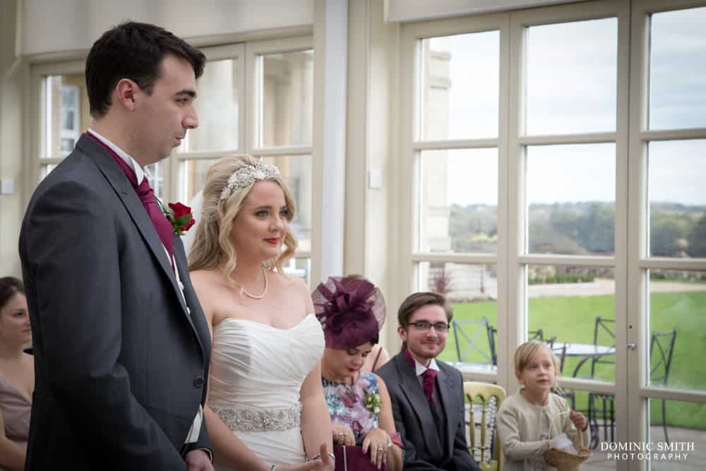 Wedding ceremony at Buxted Park Hotel