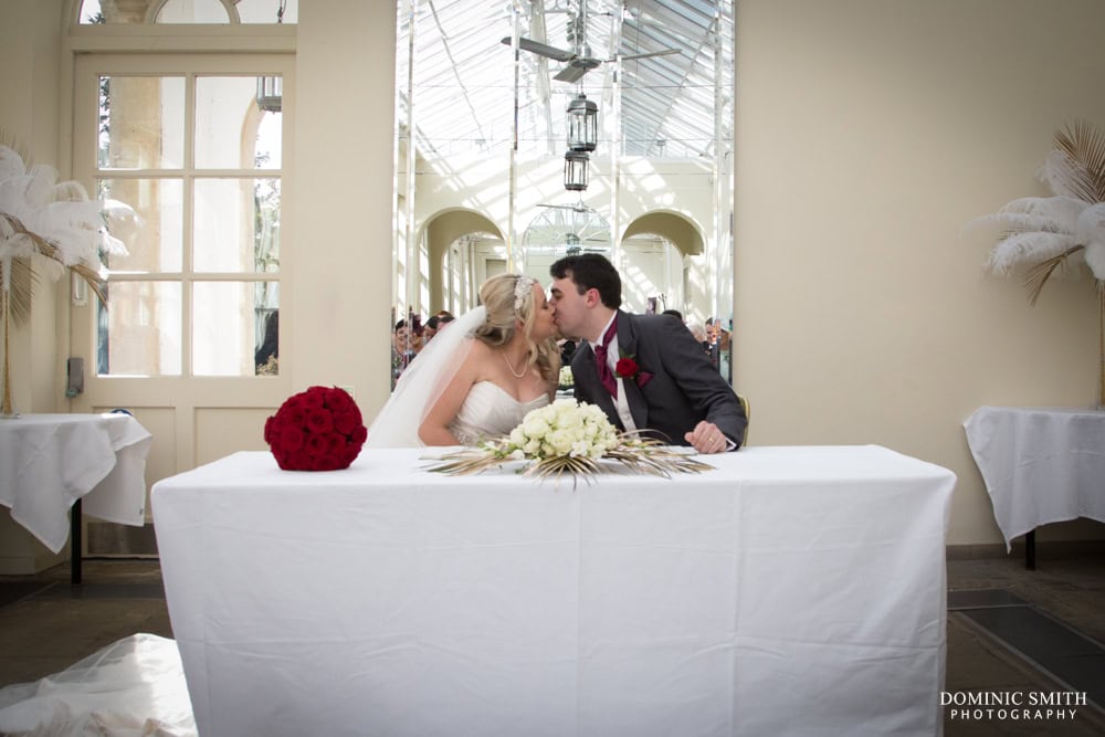 Just after the signing of the register at Buxted Park Hotel