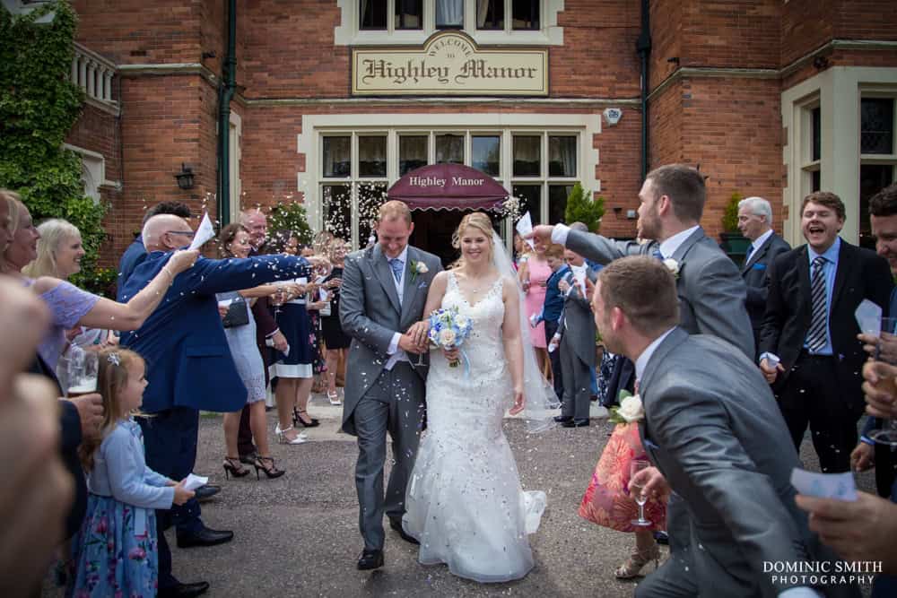 Confetti photo at Highley Manor