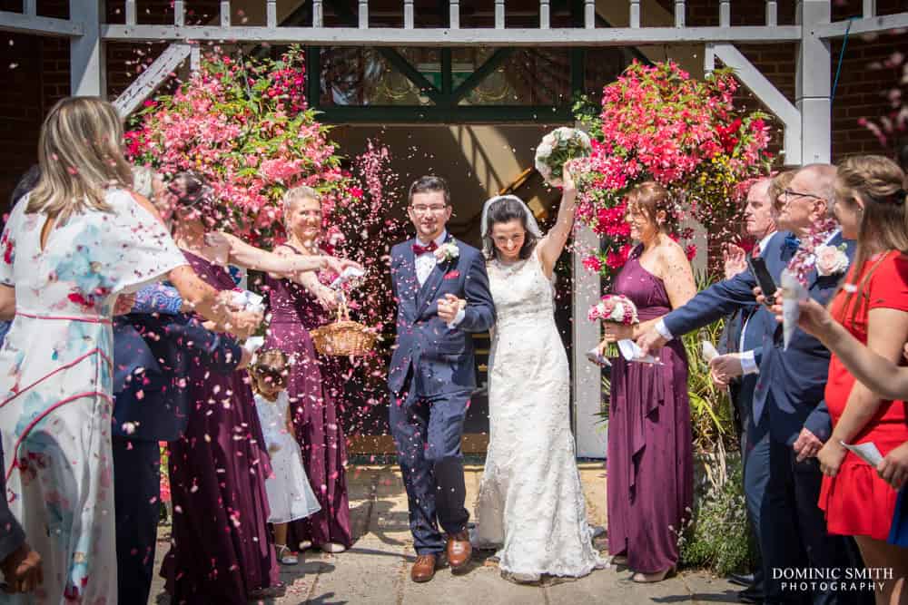 Confetti photo at Coulsdon Manor