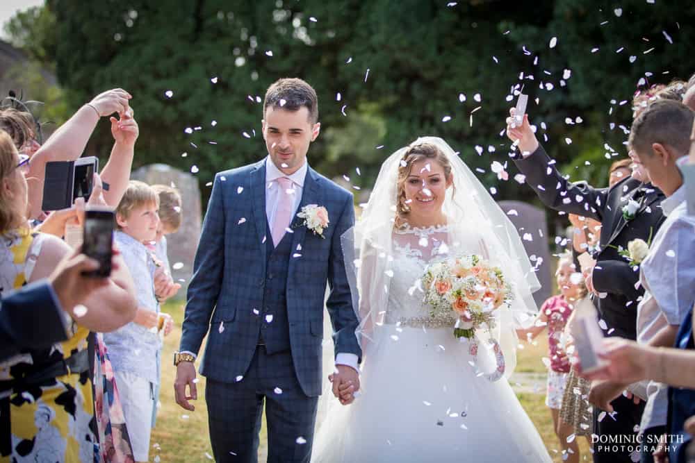 Confetti photo at St Margarets Church Ifield