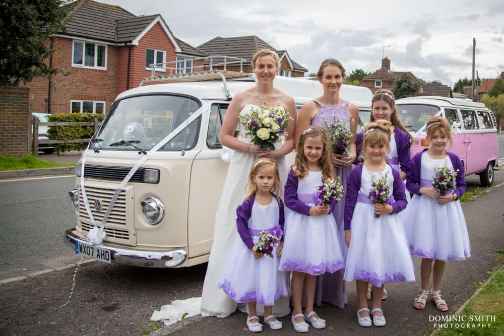 Bridal party arrive at St Augustines Church