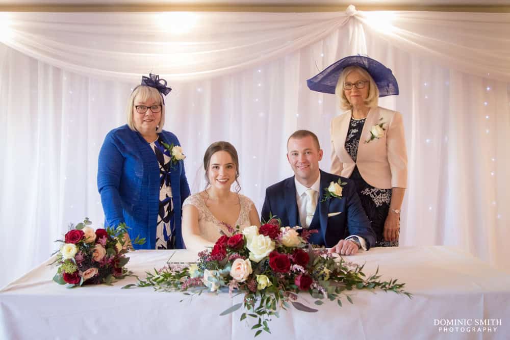 Signing of the register at Hickstead Hotel