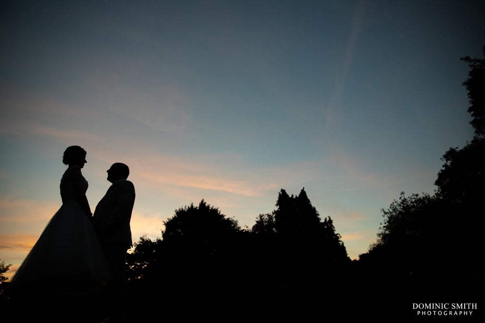 Sunset Wedding Photo at Cisswood House