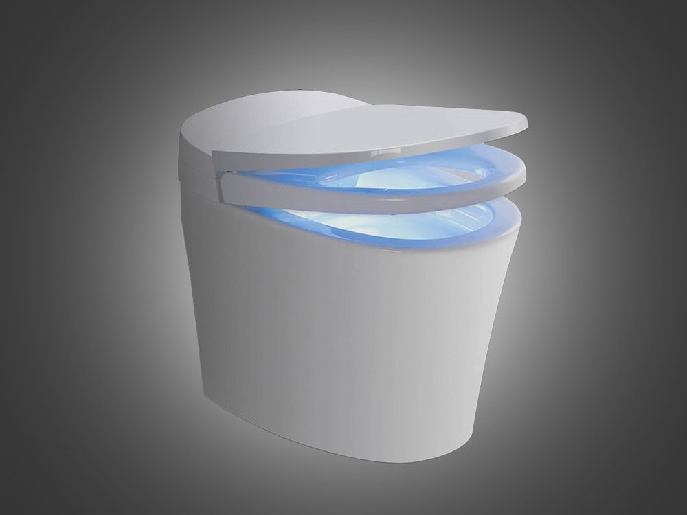 wireless UV-C and UV-A ultraviolet LED sterilisation lamp for toilet disinfection