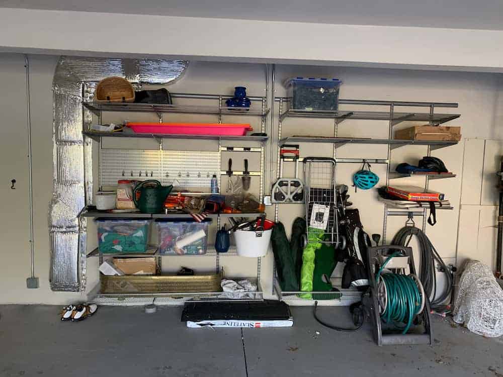 organized garage wall