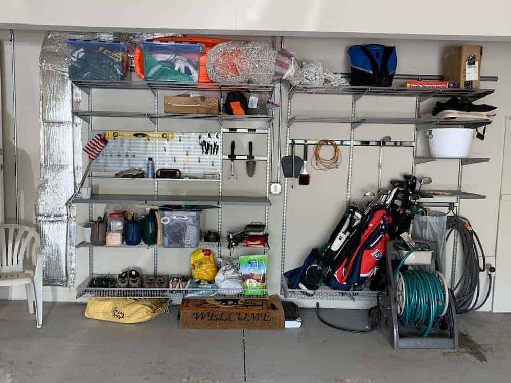 reorganized garage wall