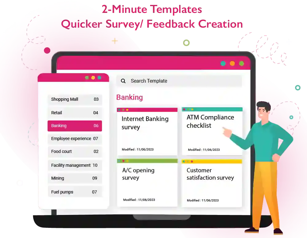 Banking industry customer experience management software template