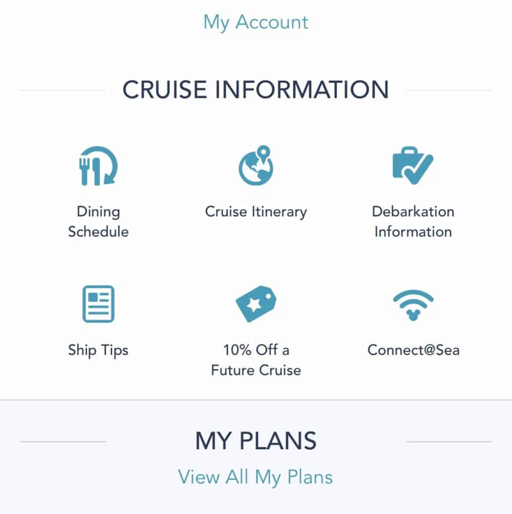 My Account booking a placeholder on the app