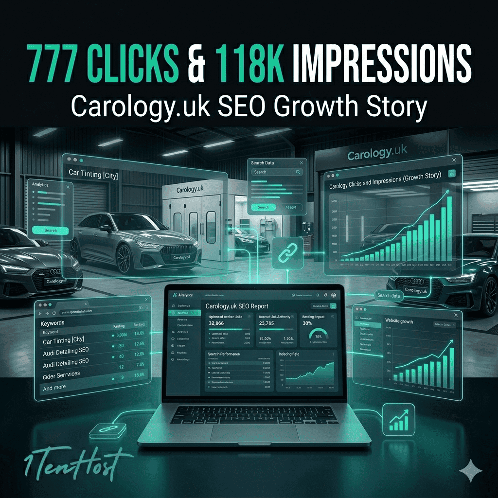 Carology.uk SEO Case Study: 777 Clicks & 118K Impressions in 7 Months (2026)
