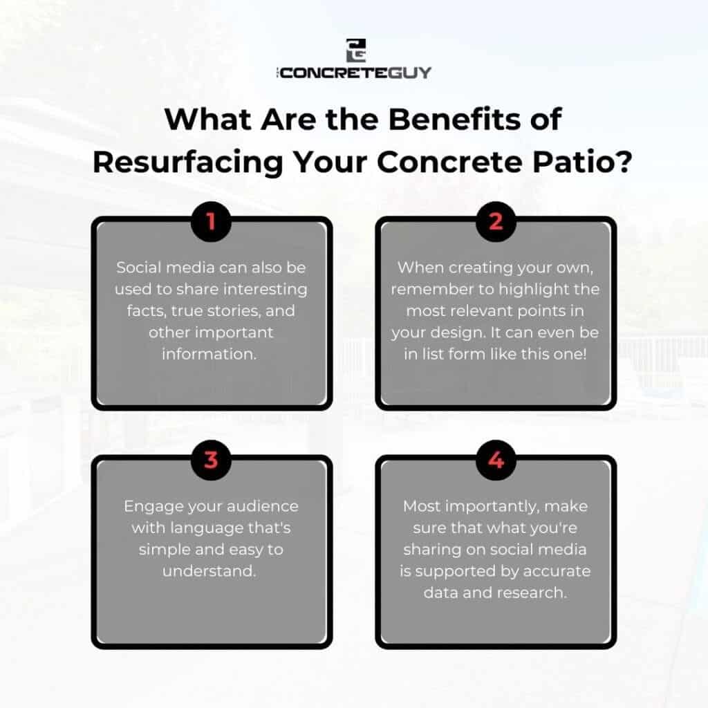 Benefits of Resurfacing Your Concrete Patio
