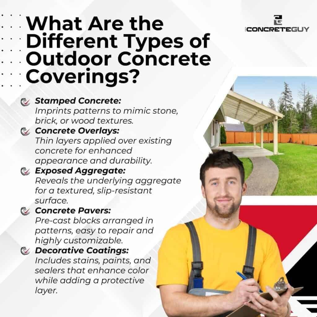 Types of Outdoor Concrete Coverings