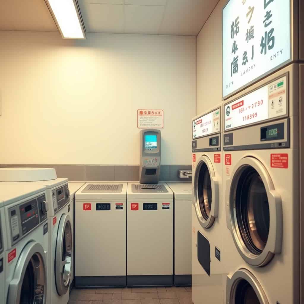 自宅の洗濯光熱費とコインランドリーの利用料を比較するイメージ