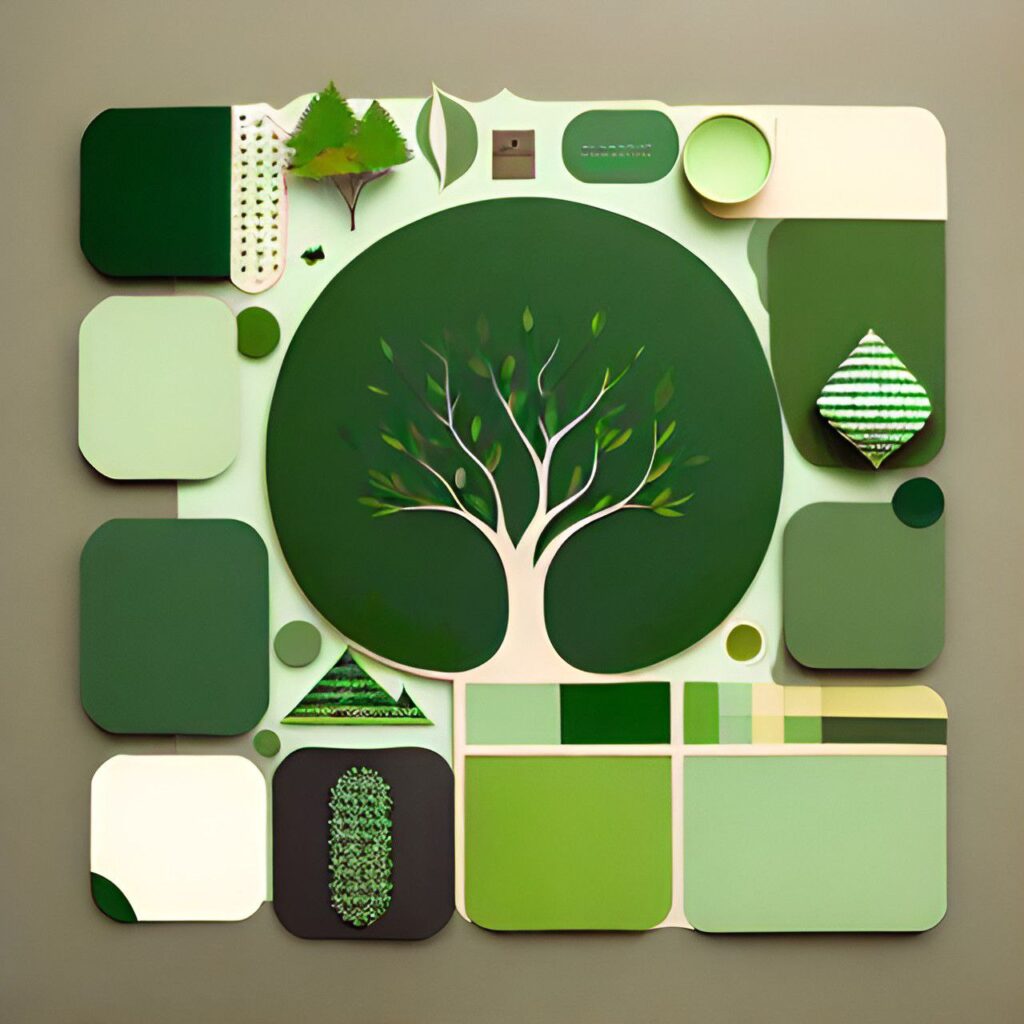 alette verde grafica web