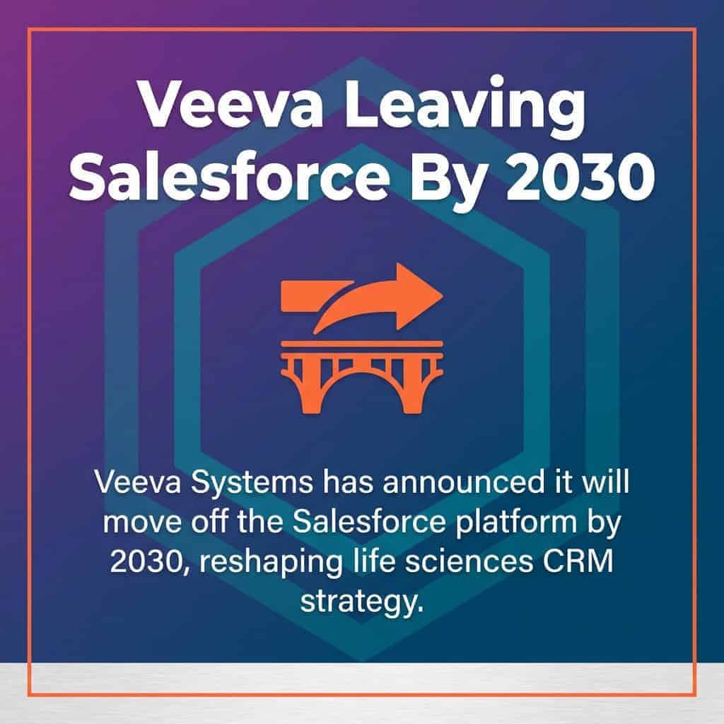 Veeva Leaving Salesforce By 2030 - Salesforce for Life Science