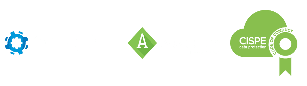 Loghi dei consorzi affiliati a Systema, da sinistra: Consorzio Oierre, Assoteam, Cispe.