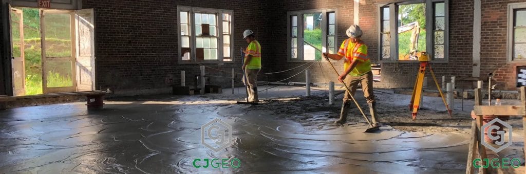 lightweight flowable fill installation to fill a pit at a water treatment plant