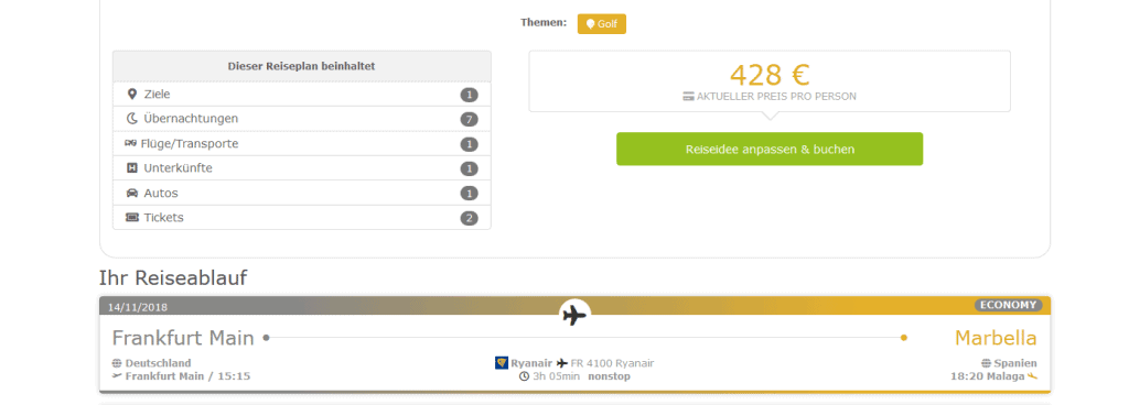 Screenshot Deal Golfurlaub in Spanien - Andalusien an der Costa Del Sol günstig ab 428,00€ Screenshot Deal Golfurlaub in Spanien - Andalusien an der Costa Del Sol günstig ab 428,00€