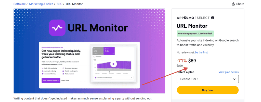 ブログ記事のインデックス登録を瞬時に!URL Monitorの使い方・機能を解説!ブロガー必須の"裏技"ツール AppSumoでの特別キャンペーンでの買い切りのプラン