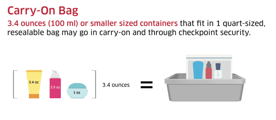 quart sized bag for travel dimensions