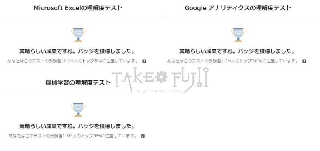 プロフィール:藤井丈夫(フジイタケオ) LinkedIn スキルテスト2