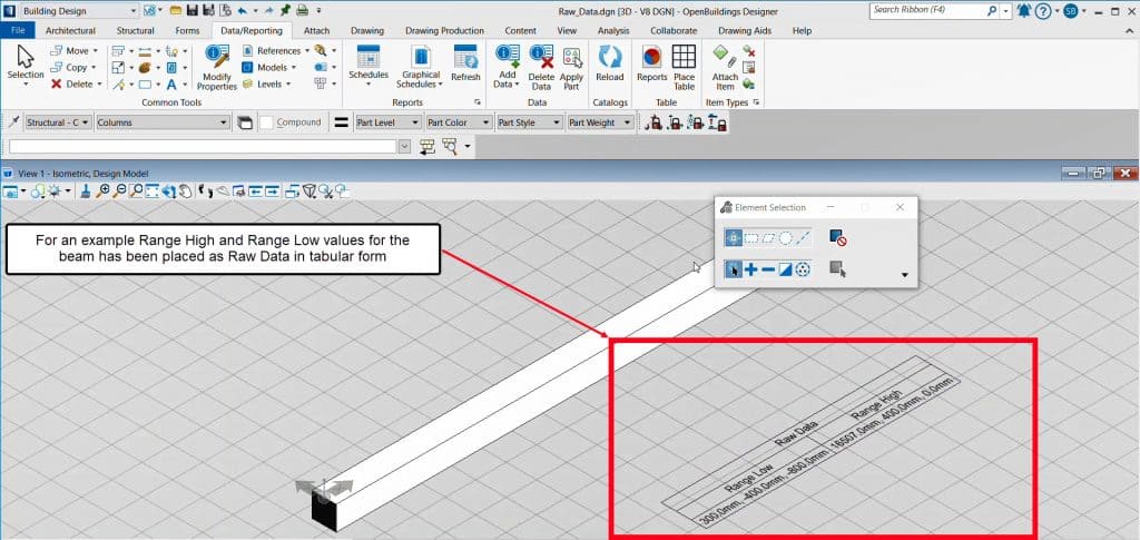 Ajouter des données brutes dans un tableau pour exportation vers Excel dans beCAD.