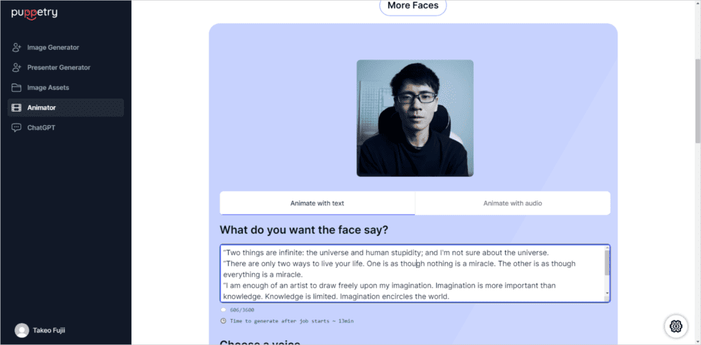 藤井丈夫がAIアバター動画を実際に作ってみます