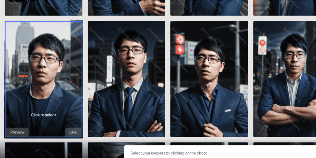 【商用利用OK】AIアバター画像を作れるHeadshotProとは?使い方や料金・注意点 実際にHeadshotProで生成されたAI写真です。