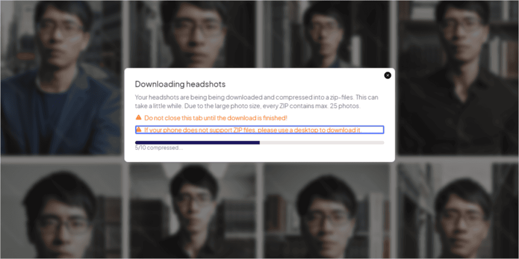【商用利用OK】AIアバター画像を作れるHeadshotProとは?使い方や料金・注意点 ダウンロードするとファイルはZIPファイル形式でダウンロードが可能です。