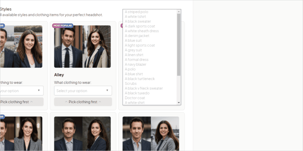 【商用利用OK】AIアバター画像を作れるHeadshotProとは?使い方や料金・注意点 ビジネス向けの背景や服装から少しカジュアル目のものまで多様なものをHeadshotProでは取り揃えています。