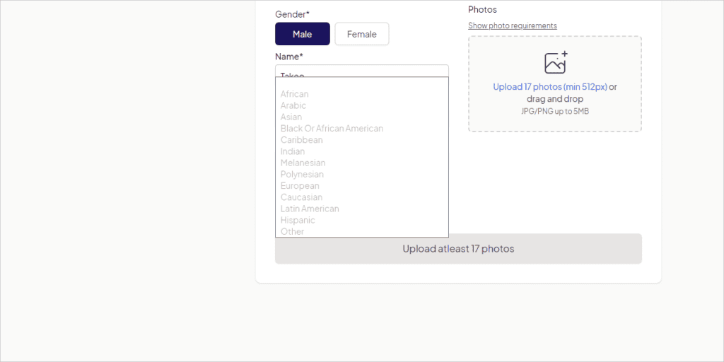 【商用利用OK】AIアバター画像を作れるHeadshotProとは?使い方や料金・注意点 人種や民族もここで設定ができます。よくありがちなAIアバター画像を作ったら自分とは似てない人物が作られるリスクをここで減らすことができます。