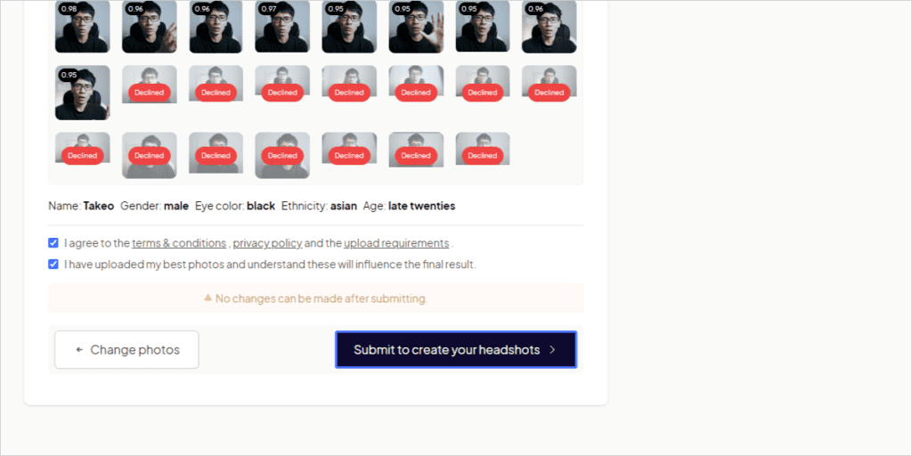 【商用利用OK】AIアバター画像を作れるHeadshotProとは?使い方や料金・注意点 AIアバター画像を作りましょうここでボタンをクリックすると完了です。