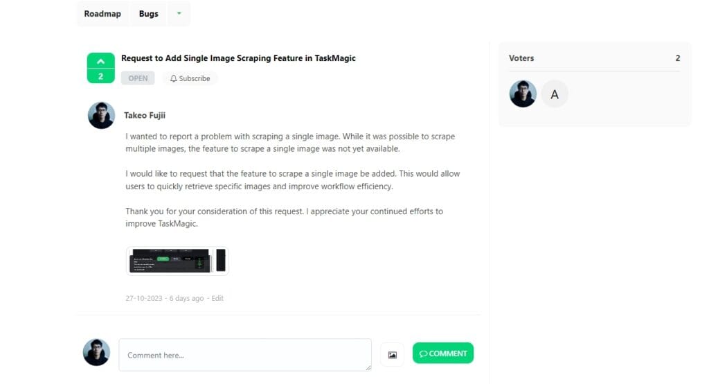 TaskMagicのバグを報告する方法。