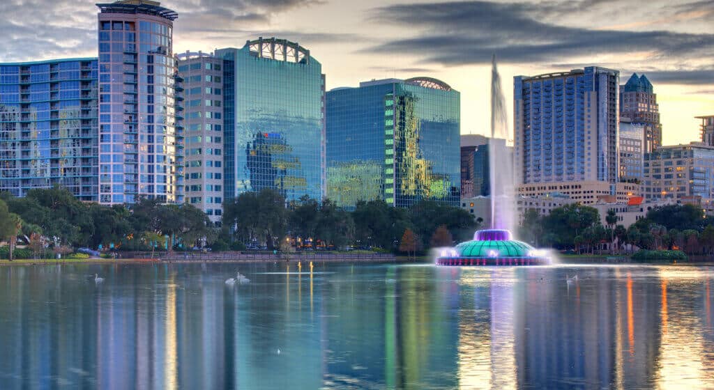 EEU Regional Training Orlando Florida skyline from Lake Eola