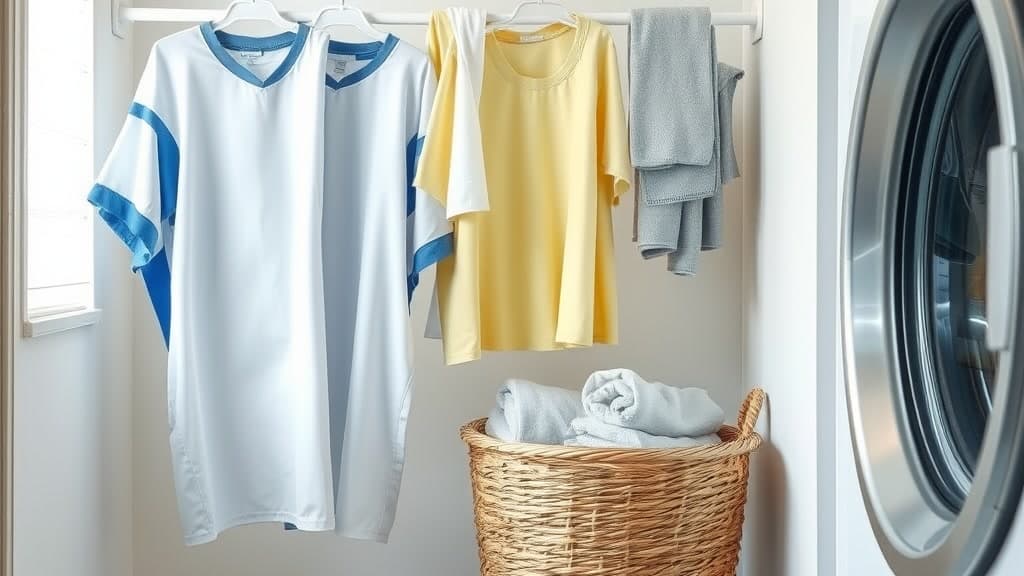 たたみ台に置かれた制服の上下と体操服、スクールバッグ