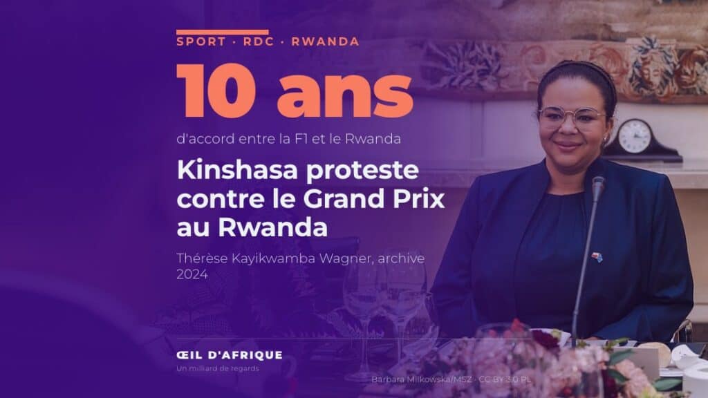 Thérèse Kayikwamba Wagner, ministre des Affaires étrangères de la RDC, qui proteste contre le Grand Prix de Formule 1 au Rwanda