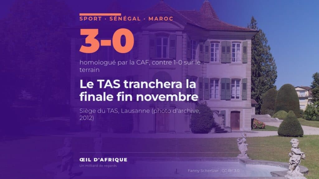 Le château de Béthusy à Lausanne, siège du Tribunal arbitral du sport qui rendra fin novembre sa sentence sur la finale de la CAN 2025
