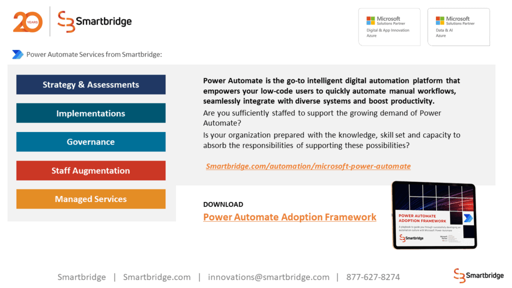 Smartbridge Power Automate Services
