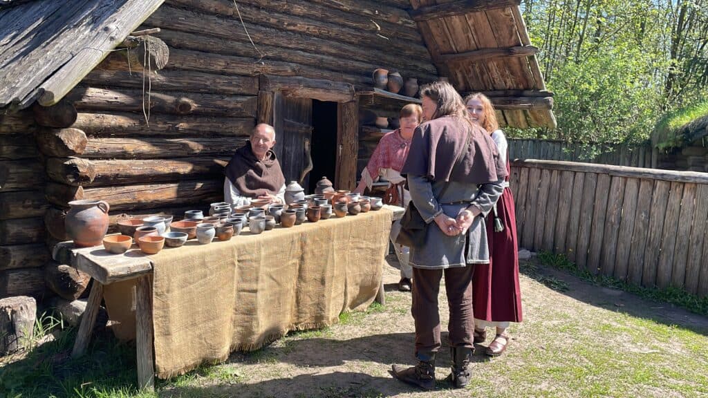 The local stalls in Biskupin