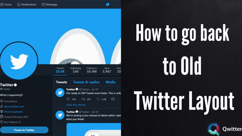 How to go back to old twitter layout