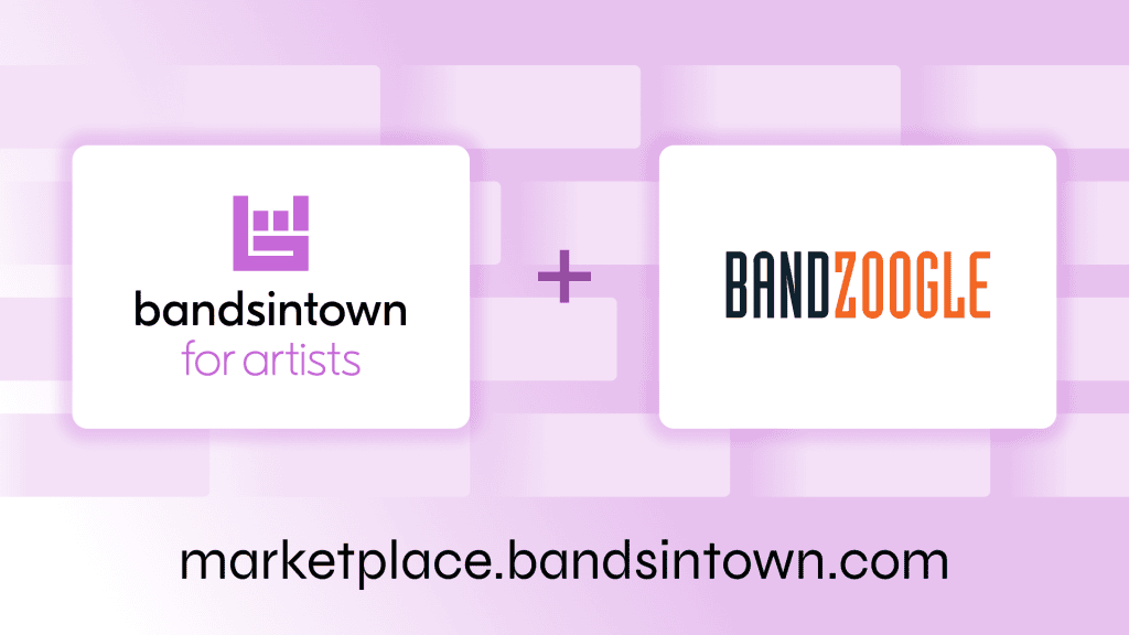Creative collaboration between Bandsintown for Artists and BandZoogle on music artist marketing and website solutions.