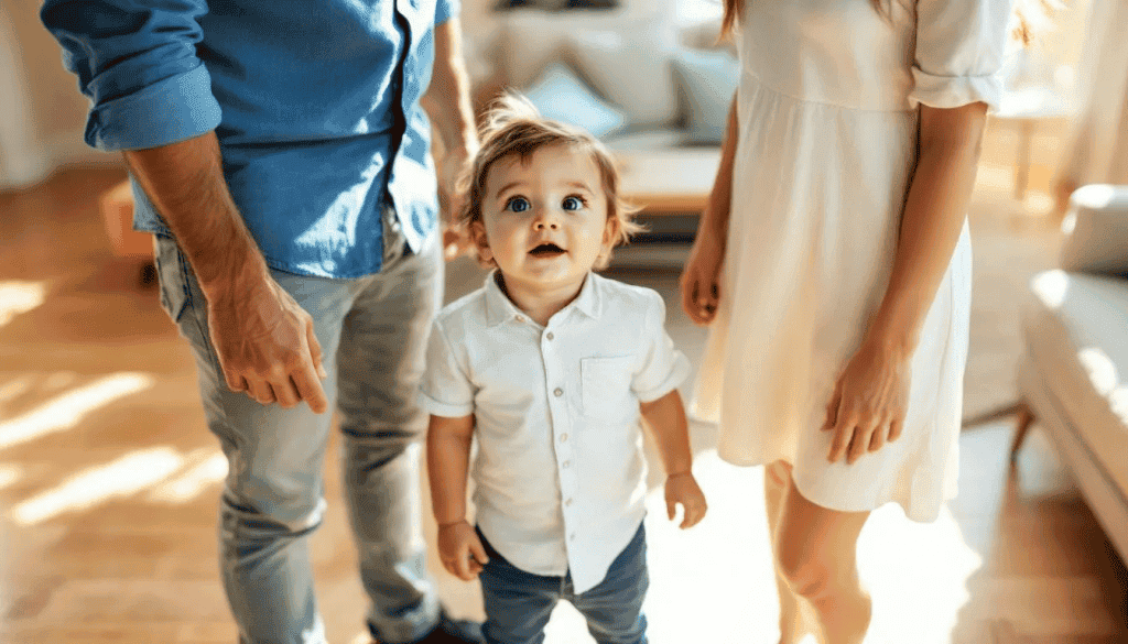 child caught between two parents