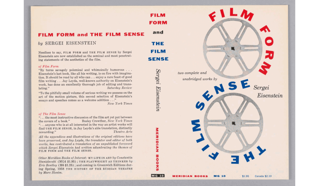 The cover of Sergei Eisenstein's book of essays on film theory: Film Form (1949)