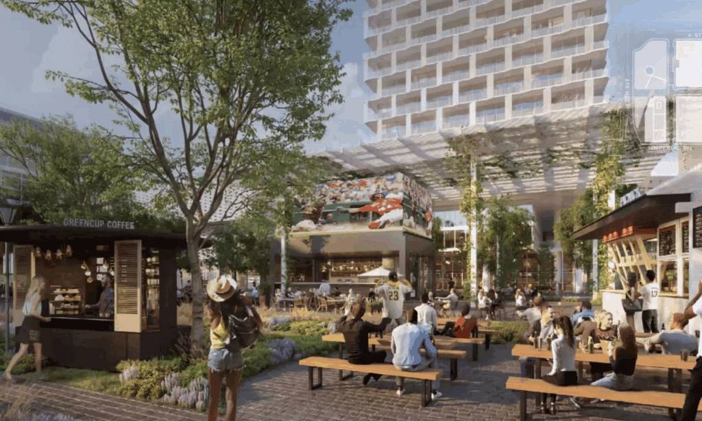 Tailgate Park Rendering for the East Village Quarter Development - Image Courtesy of the Padres Development Team