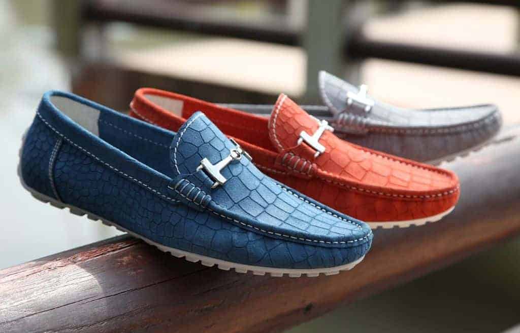 colorful men's driving shoes